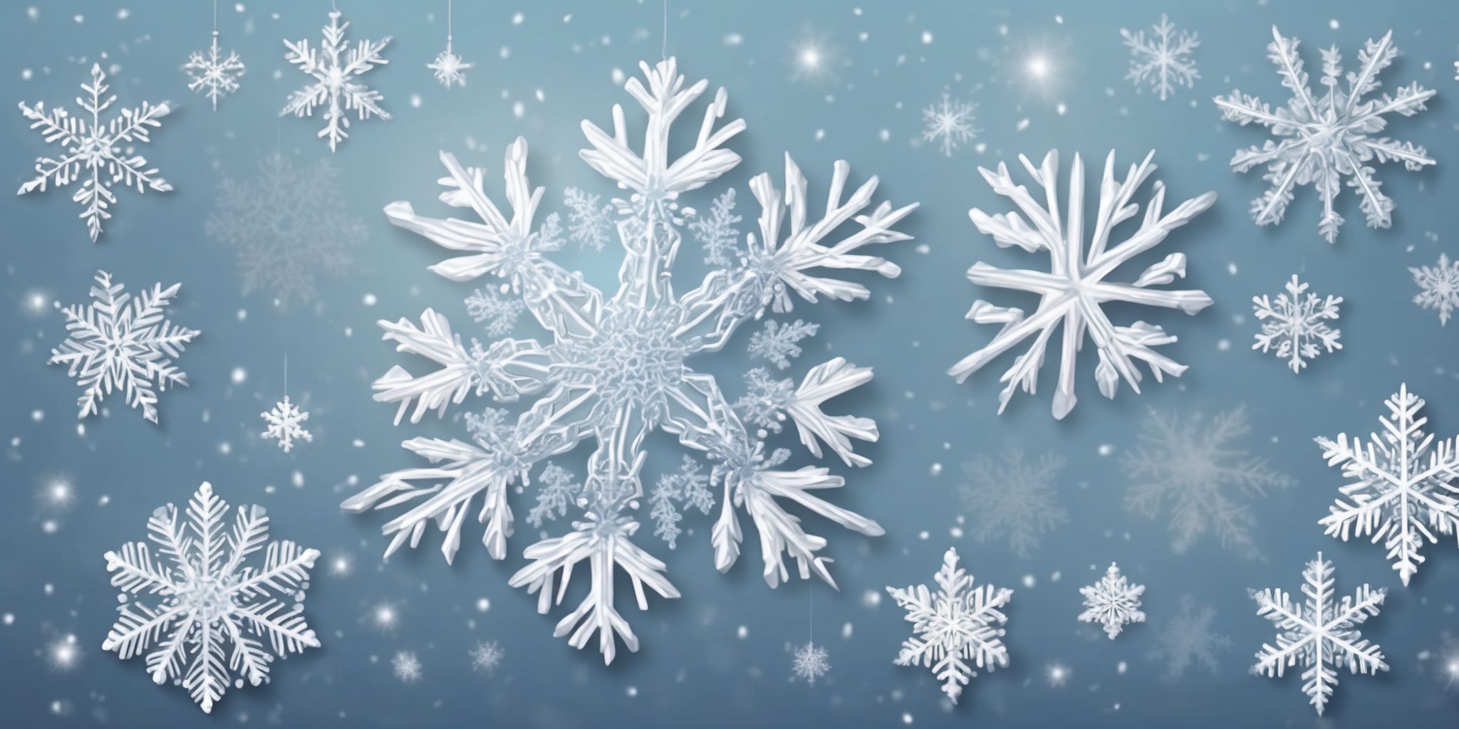 Snowflake in realistic Christmas style