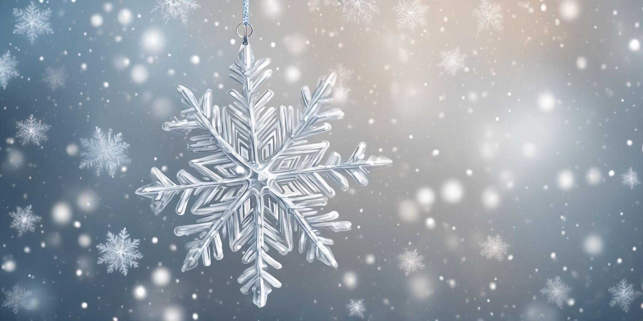 Snowflake in realistic Christmas style