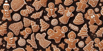 Gingerbread in realistic Christmas style