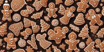 Gingerbread in realistic Christmas style