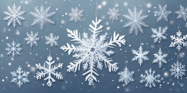 Snowflake in realistic Christmas style