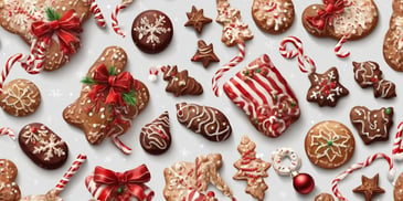 Treats in realistic Christmas style