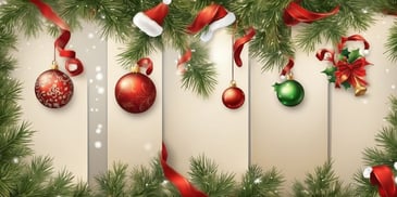 Bookmark in realistic Christmas style