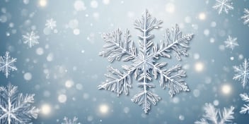 Snowflake in realistic Christmas style