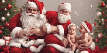 Santa Baby in realistic Christmas style
