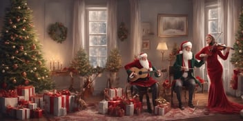 Serenade in realistic Christmas style