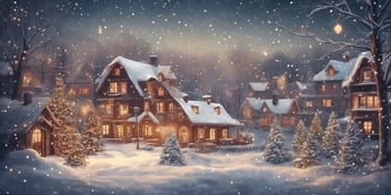 Dreams in realistic Christmas style