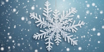 Snowflake in realistic Christmas style