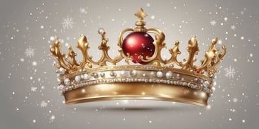 Crown in realistic Christmas style