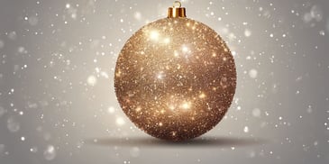 Glittering Ball in realistic Christmas style