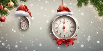 Timer in realistic Christmas style