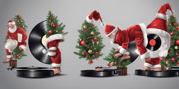 Vinyl in realistic Christmas style