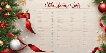 Schedule in realistic Christmas style