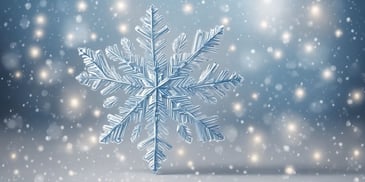 Snowflake in realistic Christmas style