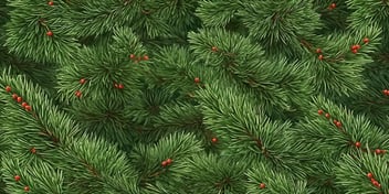 Fir tree in realistic Christmas style
