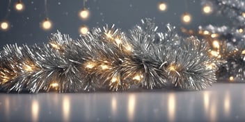Tinsel in realistic Christmas style