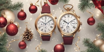 Watch in realistic Christmas style
