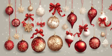 Ornaments in realistic Christmas style