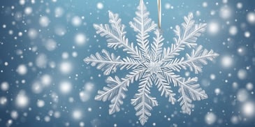 Snowflake in realistic Christmas style