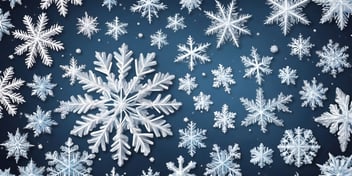 Snowflake in realistic Christmas style