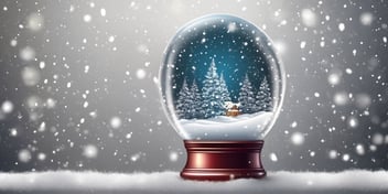 Snow globe in realistic Christmas style