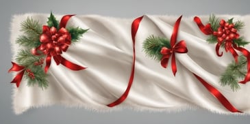 Scarf in realistic Christmas style