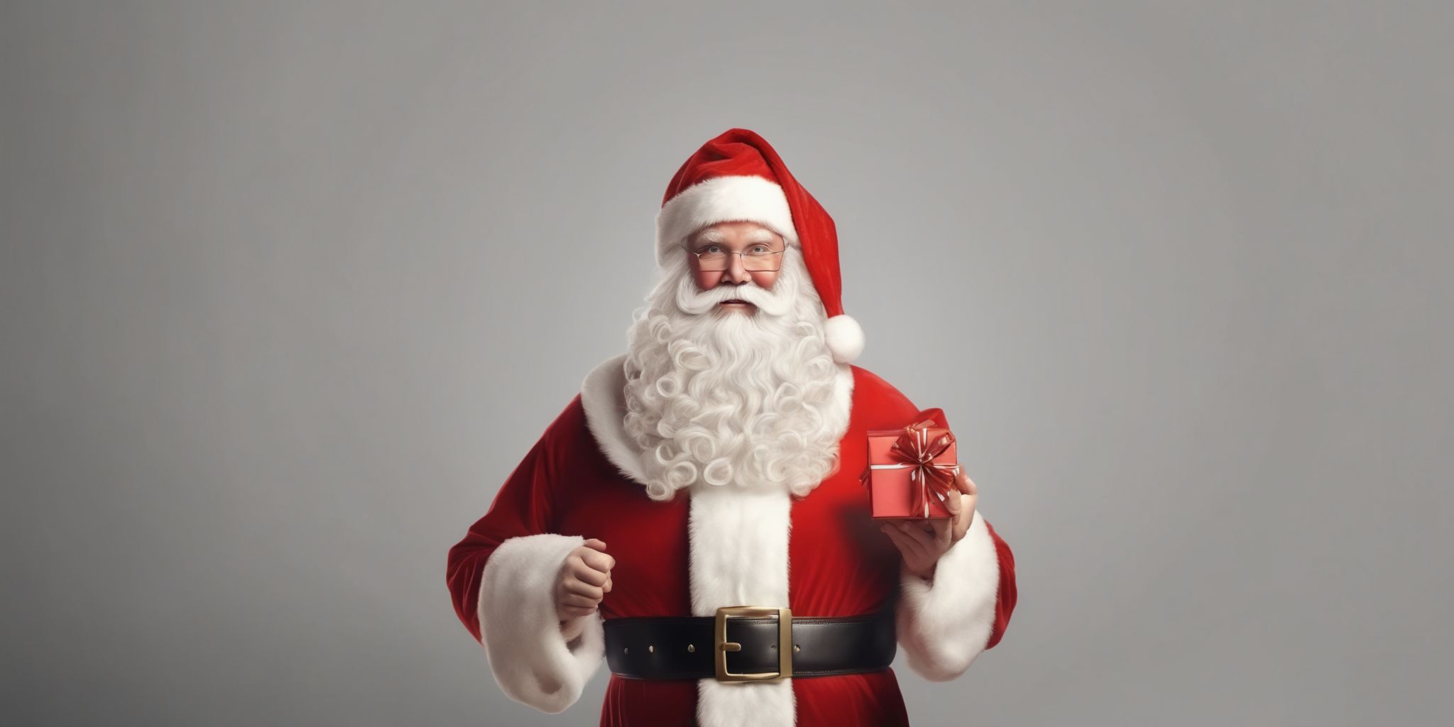 Santa in realistic Christmas style