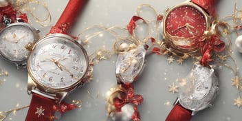 Watch in realistic Christmas style