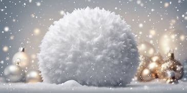 Snowball in realistic Christmas style