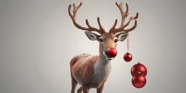 Rudolph's Nose in realistic Christmas style