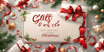 Gift card in realistic Christmas style