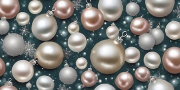 Pearls in realistic Christmas style