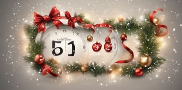 Countdown in realistic Christmas style