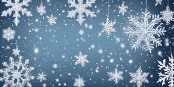 Snowflakes in realistic Christmas style