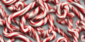 Candy cane in realistic Christmas style