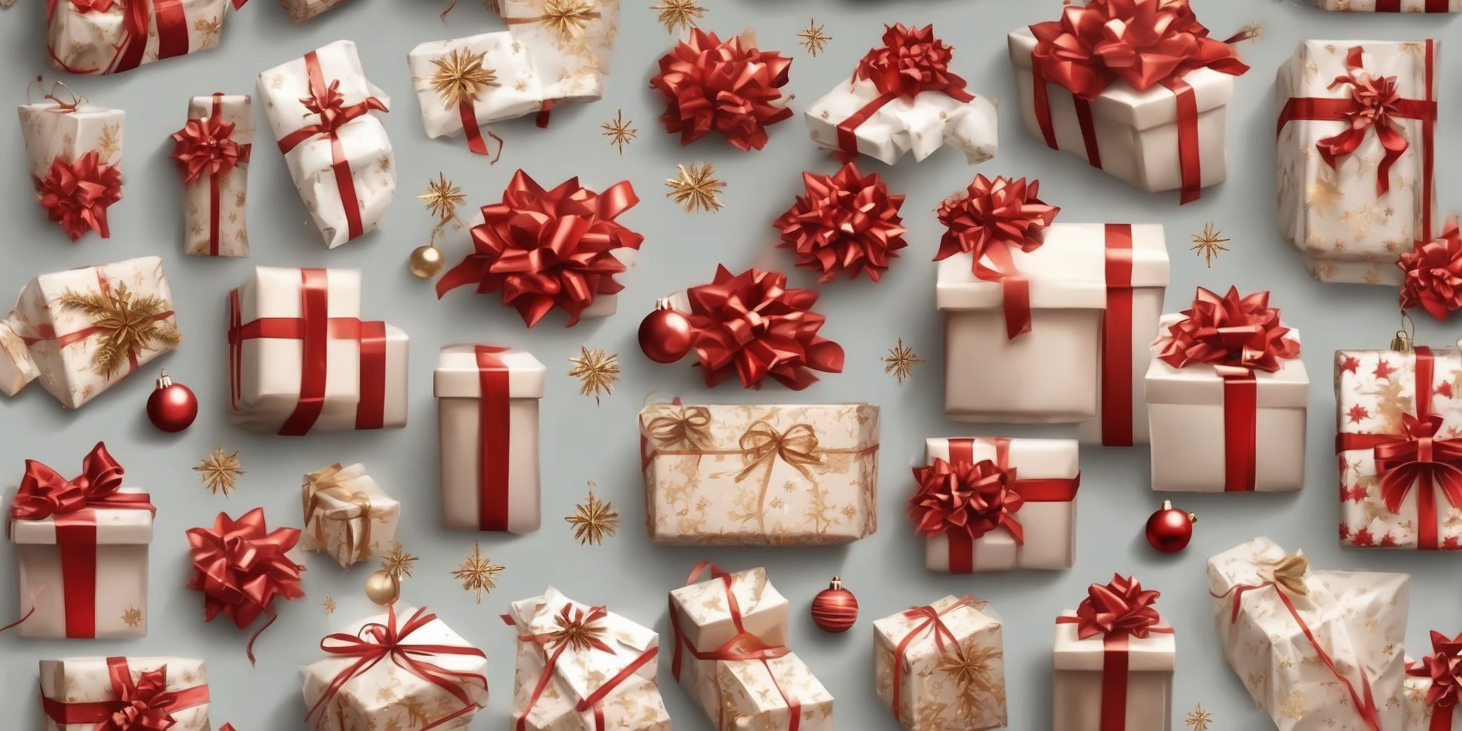 Presents in realistic Christmas style