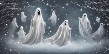 Ghost in realistic Christmas style