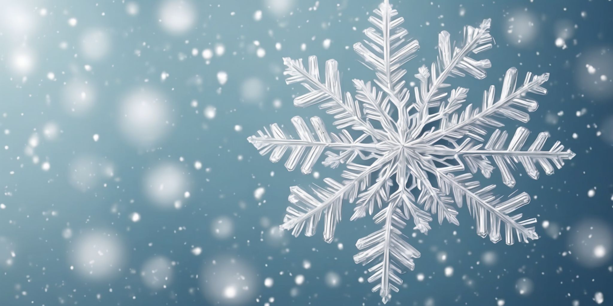 Snowflake in realistic Christmas style