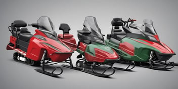 Sleds in realistic Christmas style