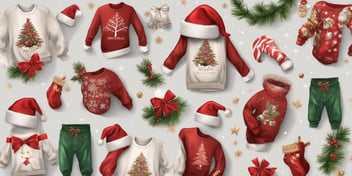 Apparel in realistic Christmas style