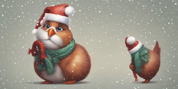 Perry in realistic Christmas style
