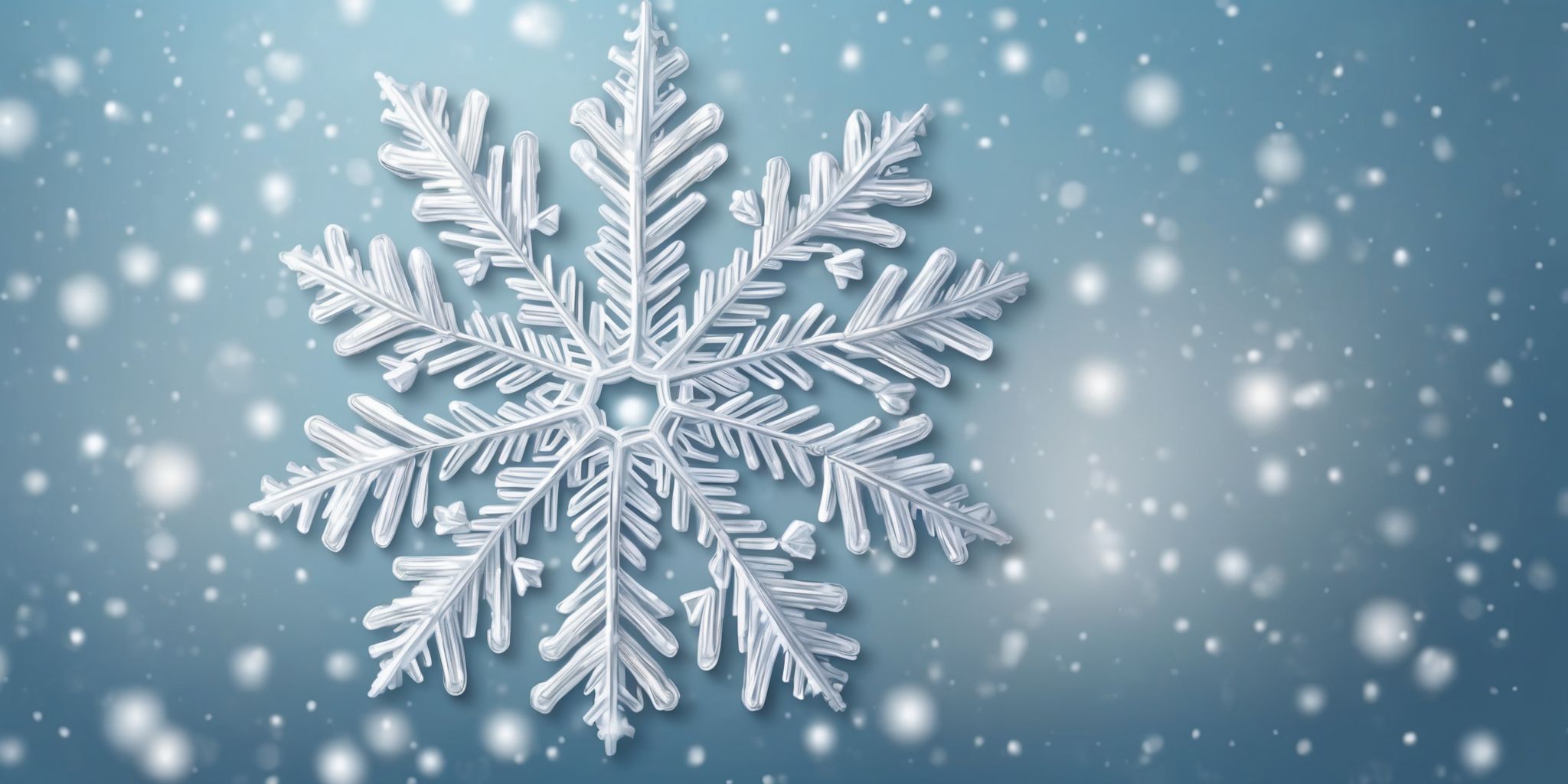 Snowflake in realistic Christmas style