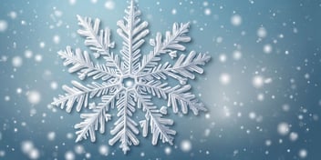 Snowflake in realistic Christmas style