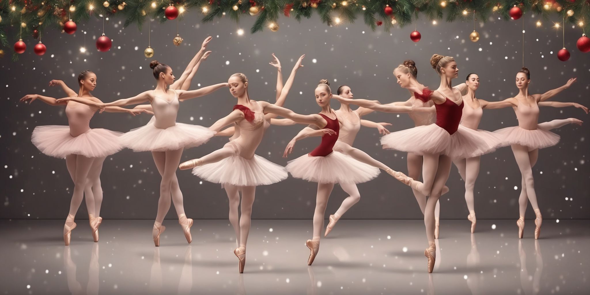 Ballet in realistic Christmas style