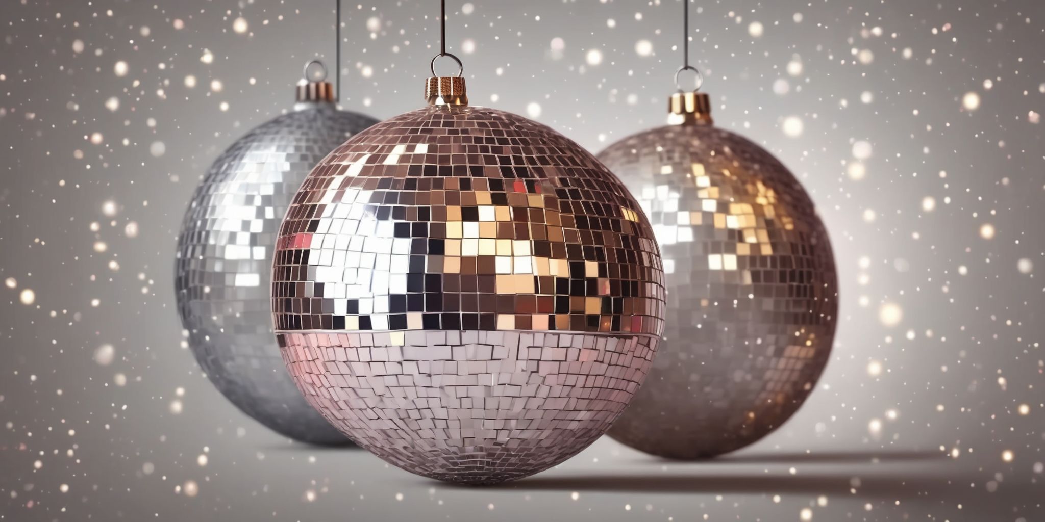 Disco ball in realistic Christmas style