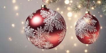 Bauble in realistic Christmas style