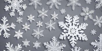 Snowflake in realistic Christmas style