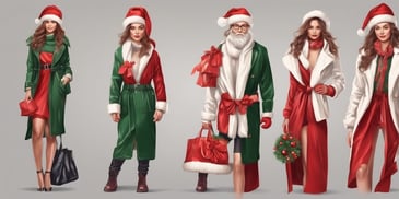 Stylish Attire in realistic Christmas style