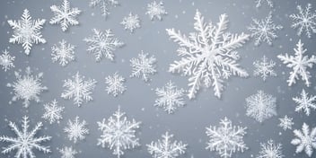 Snowflake in realistic Christmas style