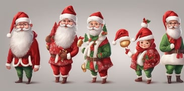 Festive attire in realistic Christmas style